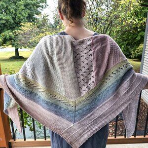 What Tomorrow Brings Hand Knit Shawl- Suburban Stitcher 2022 Advent